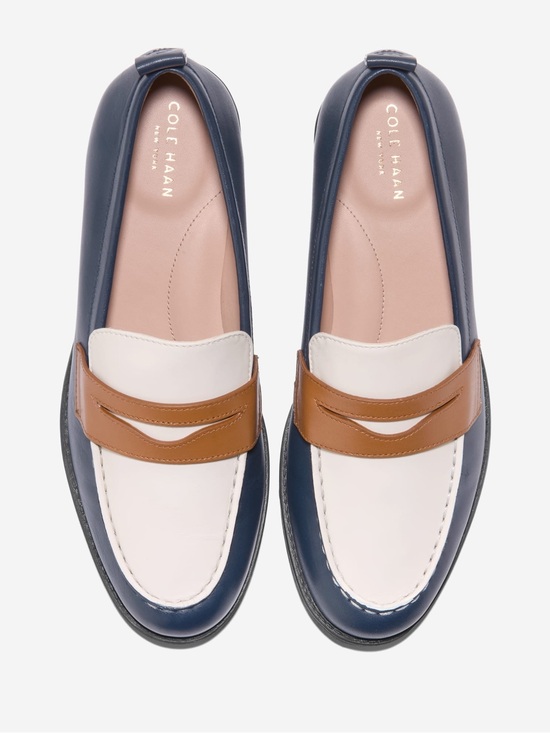 Cole Haan Shoes - Cole Haan Women's Stassi Penny Loafers in Navy Ivy Pecan sz 8.5